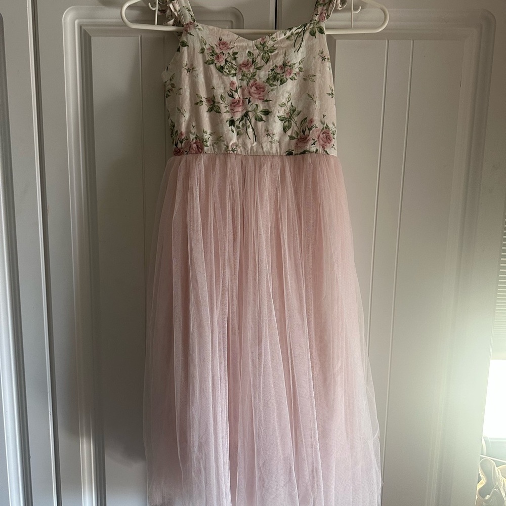 Floral Pink Kids Dress